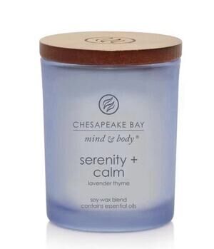 Chesapeake Bay Candle Medium Jar Scented Candle Serenity + Calm Lavender Thyme